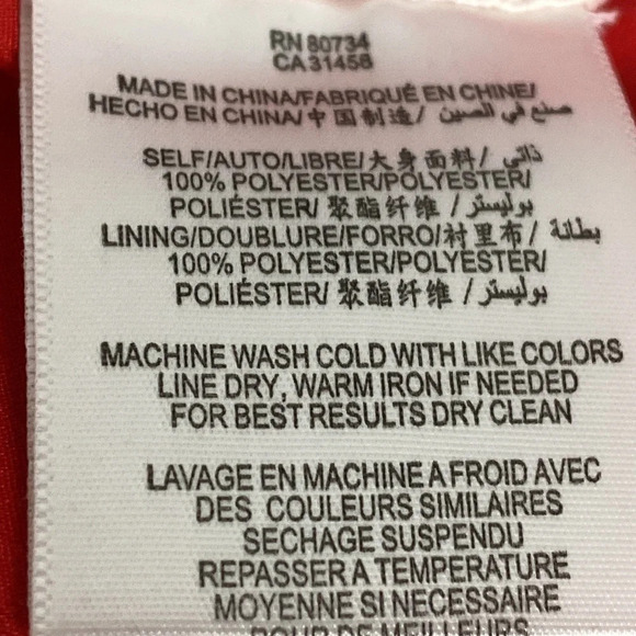 Bcbgmaxazria Jewel Red Satin Palais One Shoulder W/Pleated Bow Mini Dress Size 8 - Picture 9 of 9